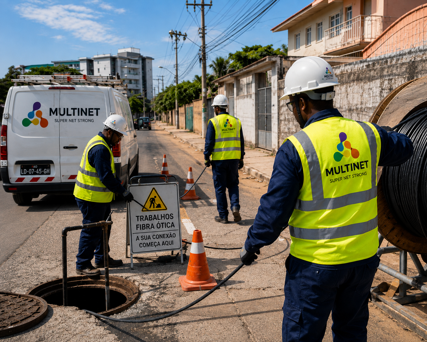 Lançamento de Cabo de Fibra